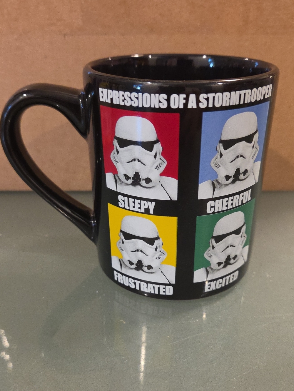Star Wars Stormtrooper Expressions Black Ceramic Mug